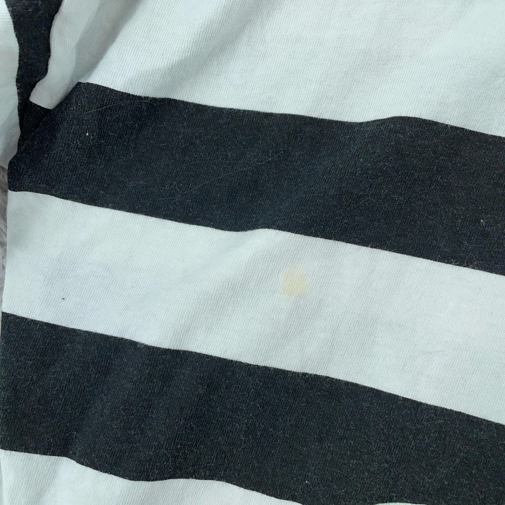 Vintage Garfield Striped Shirt XL Black White Cartoon Cat Jim Davis Tee USA 90s - Picture 5 of 9